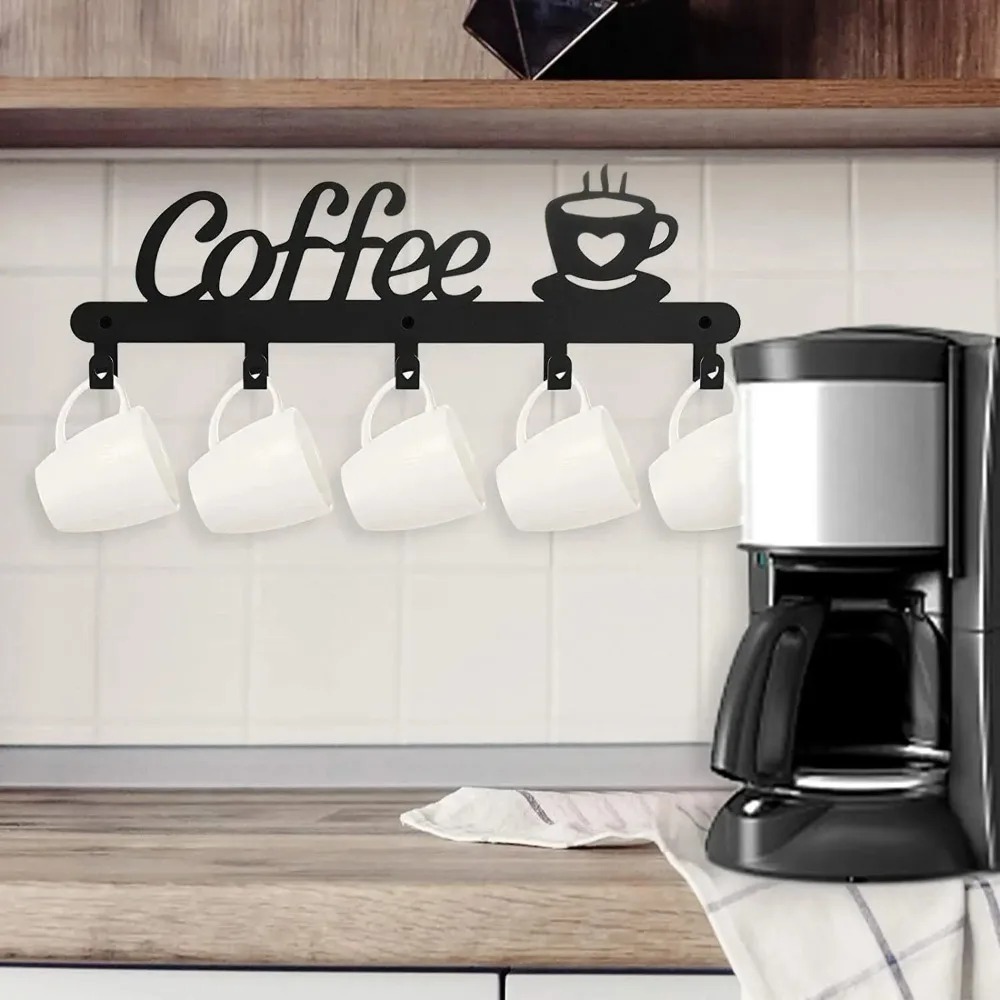Metal Wall Mounted Coffee Mug  - Coffee Equipment Rack review and price