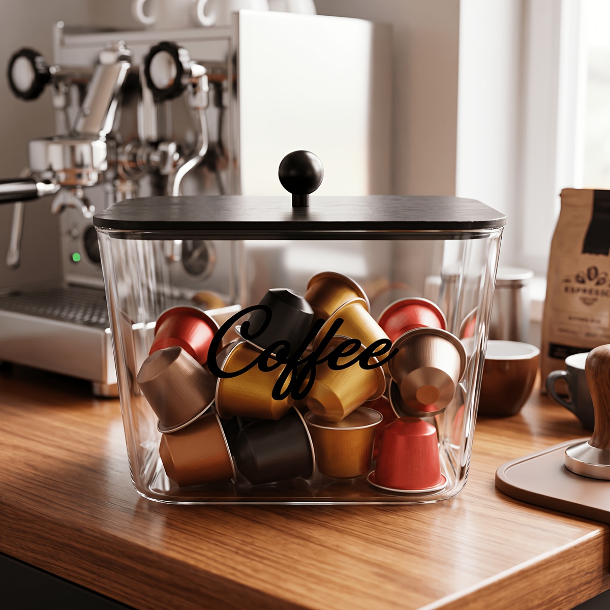 Coffee Pod Holder with Lids Pl - Coffee Equipment Rack review and price
