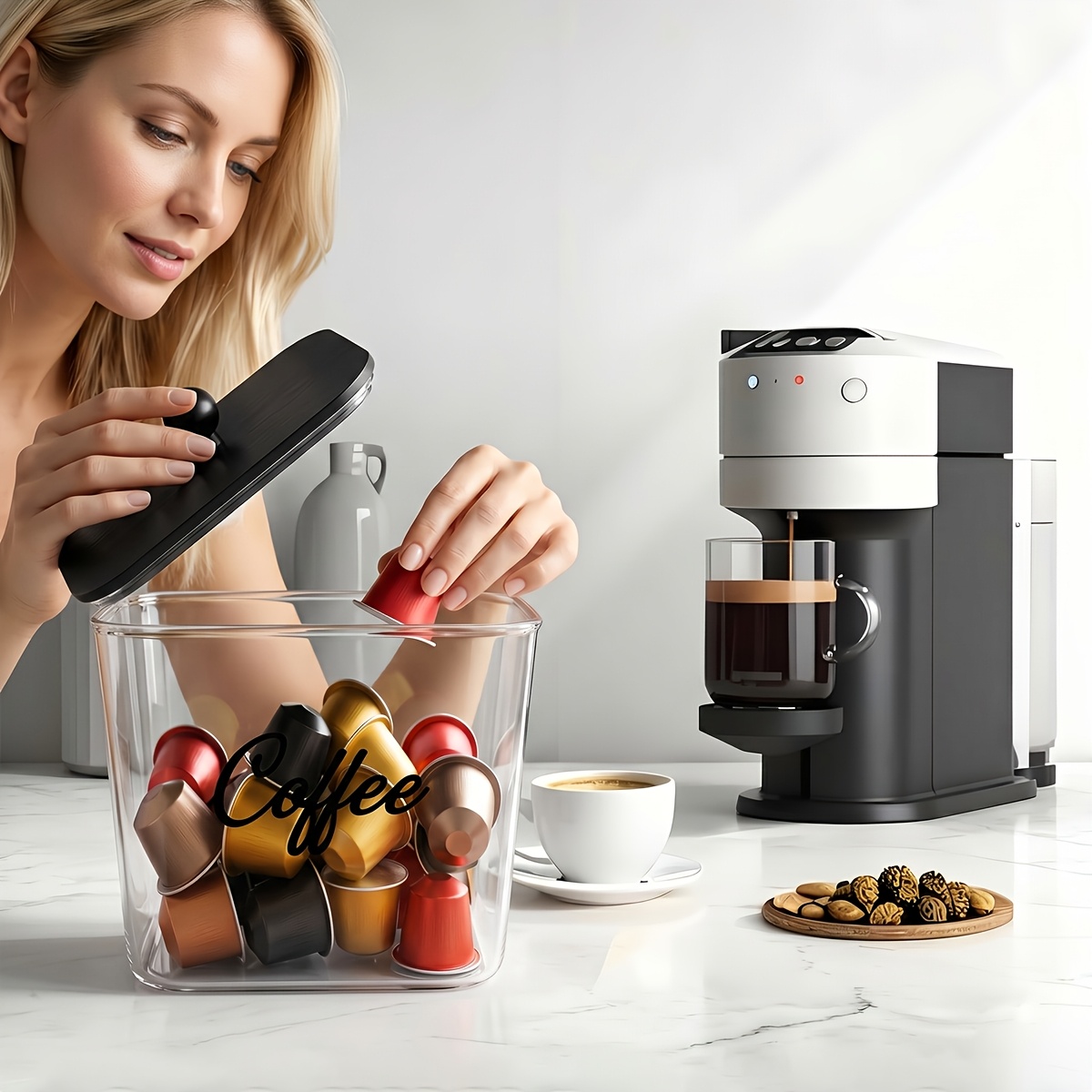 Coffee Pod Holder with Lids Pl - Coffee Equipment Rack review and price